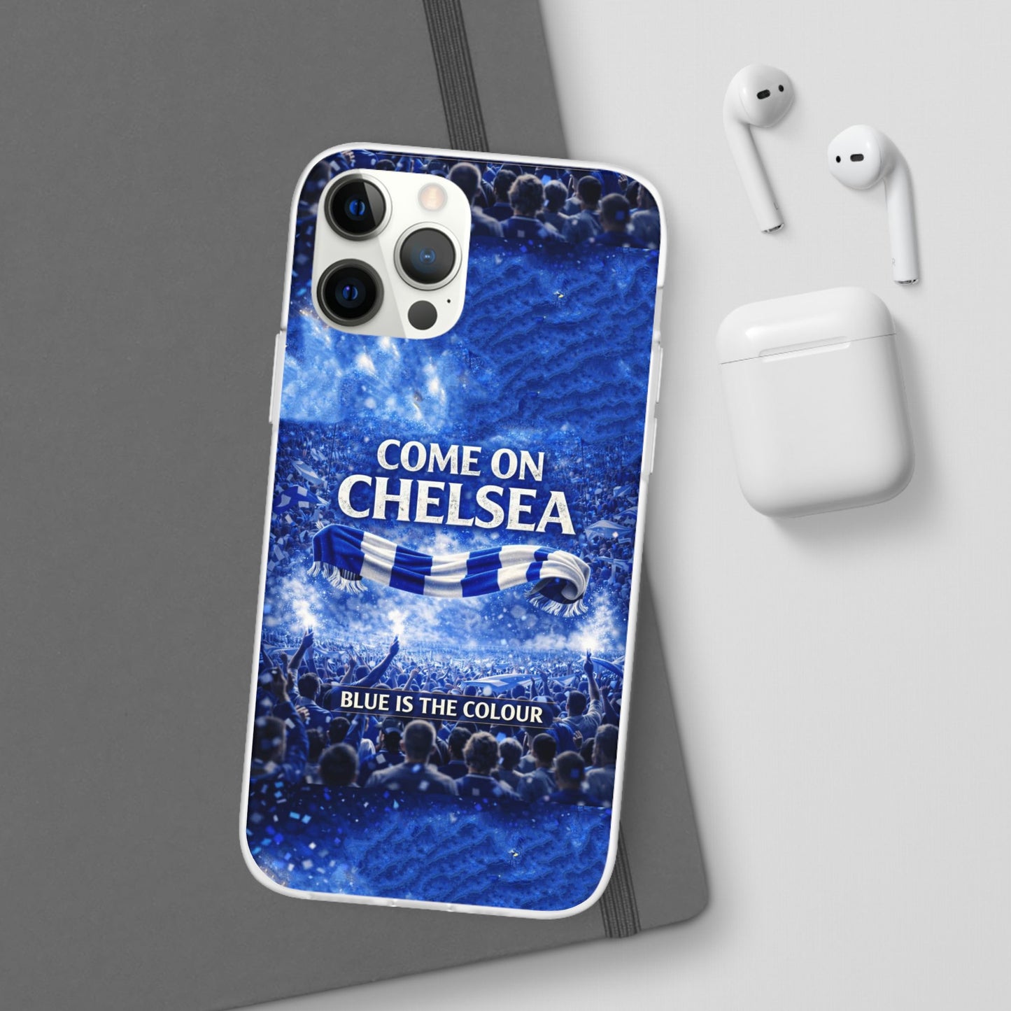 Chelsea Football Phone Case — “Come On Chelsea” Blue Fan Flexi Case