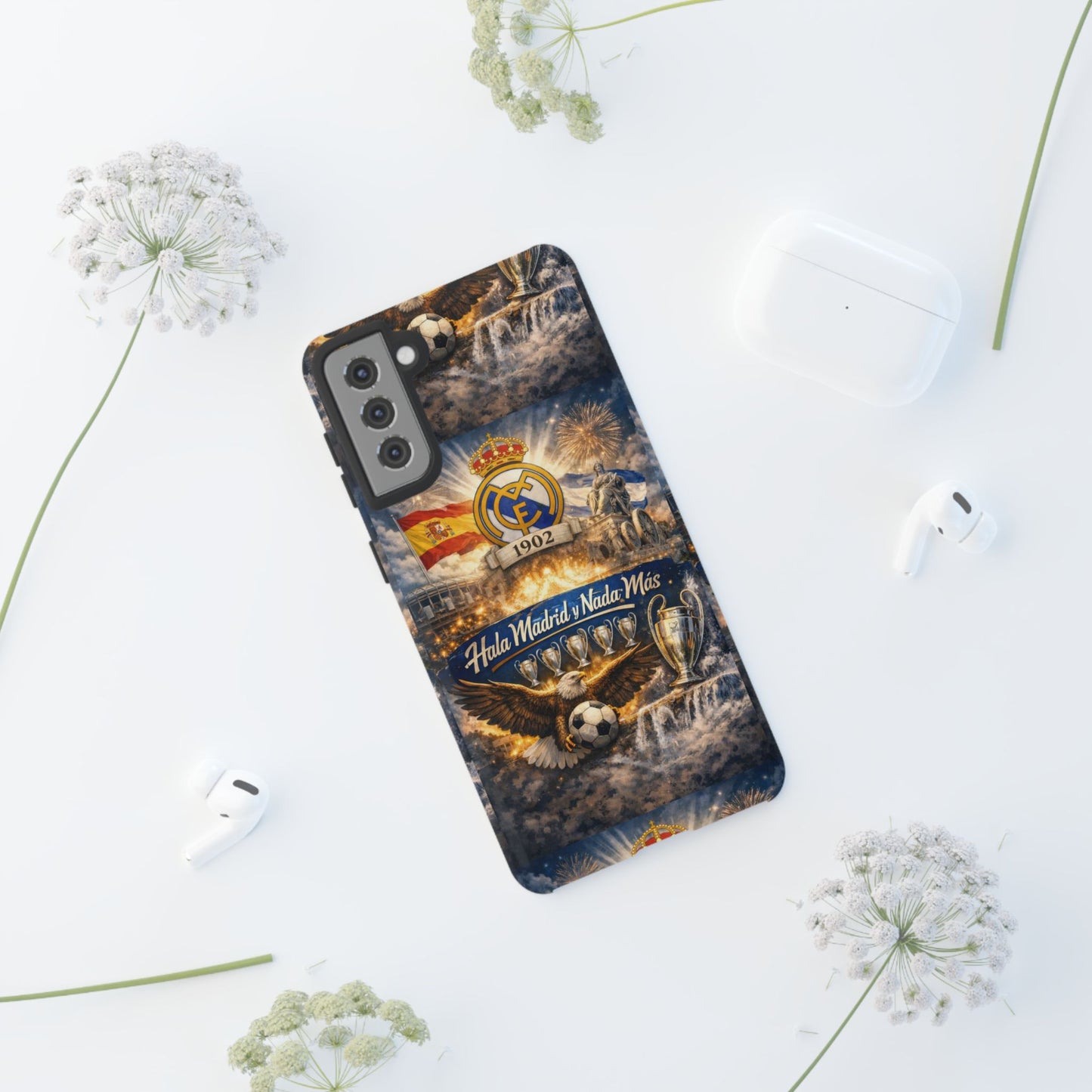 Funda para teléfono Real Madrid – Funda protectora de fútbol "Hala Madrid y Nada Más"