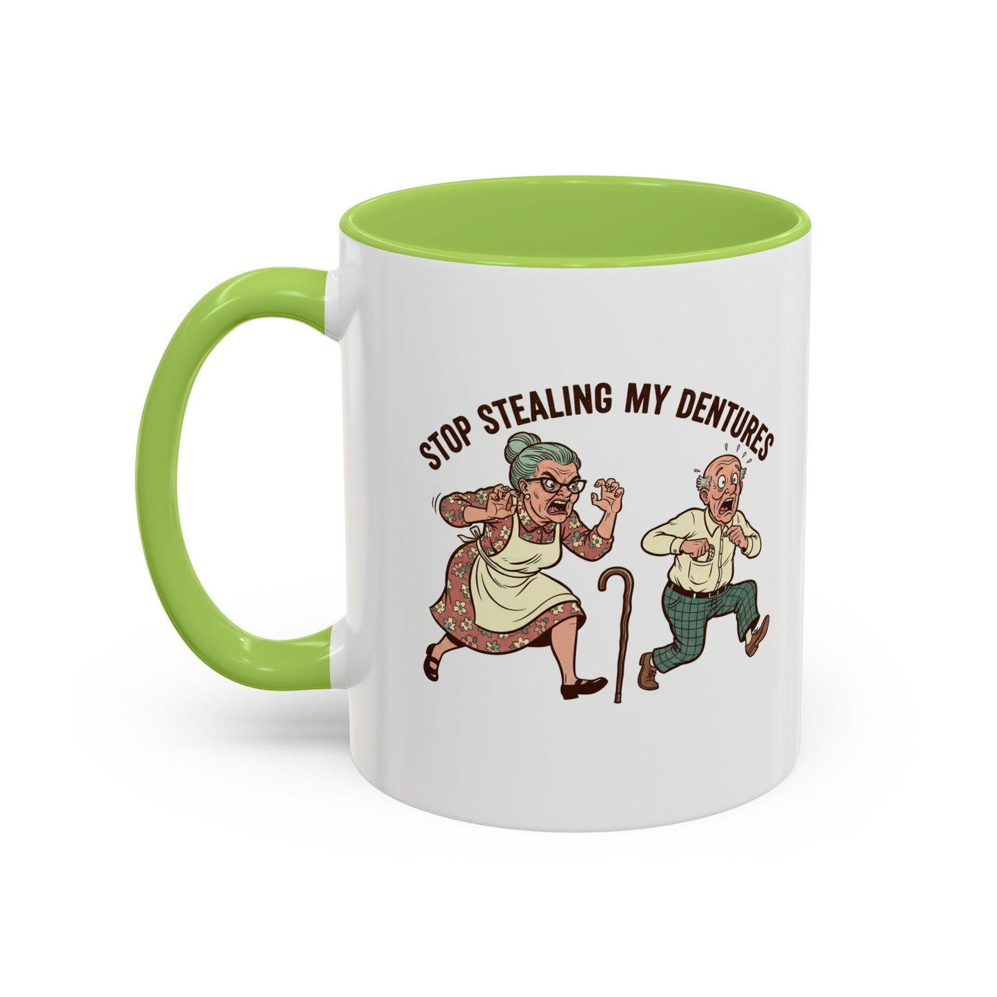 Taza de café "Dentaduras que rechinan" — Divertida taza con ilustración dental