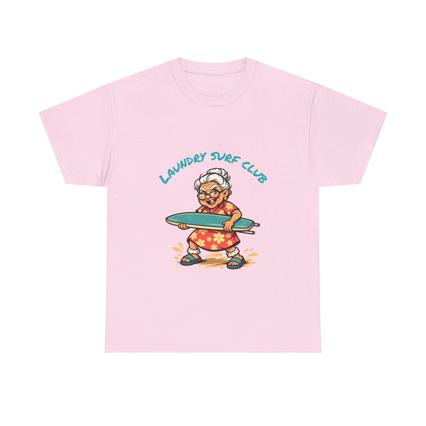 Laundry Surf Club T‑Shirt — Retro Grandma Surfing Graphic Tee