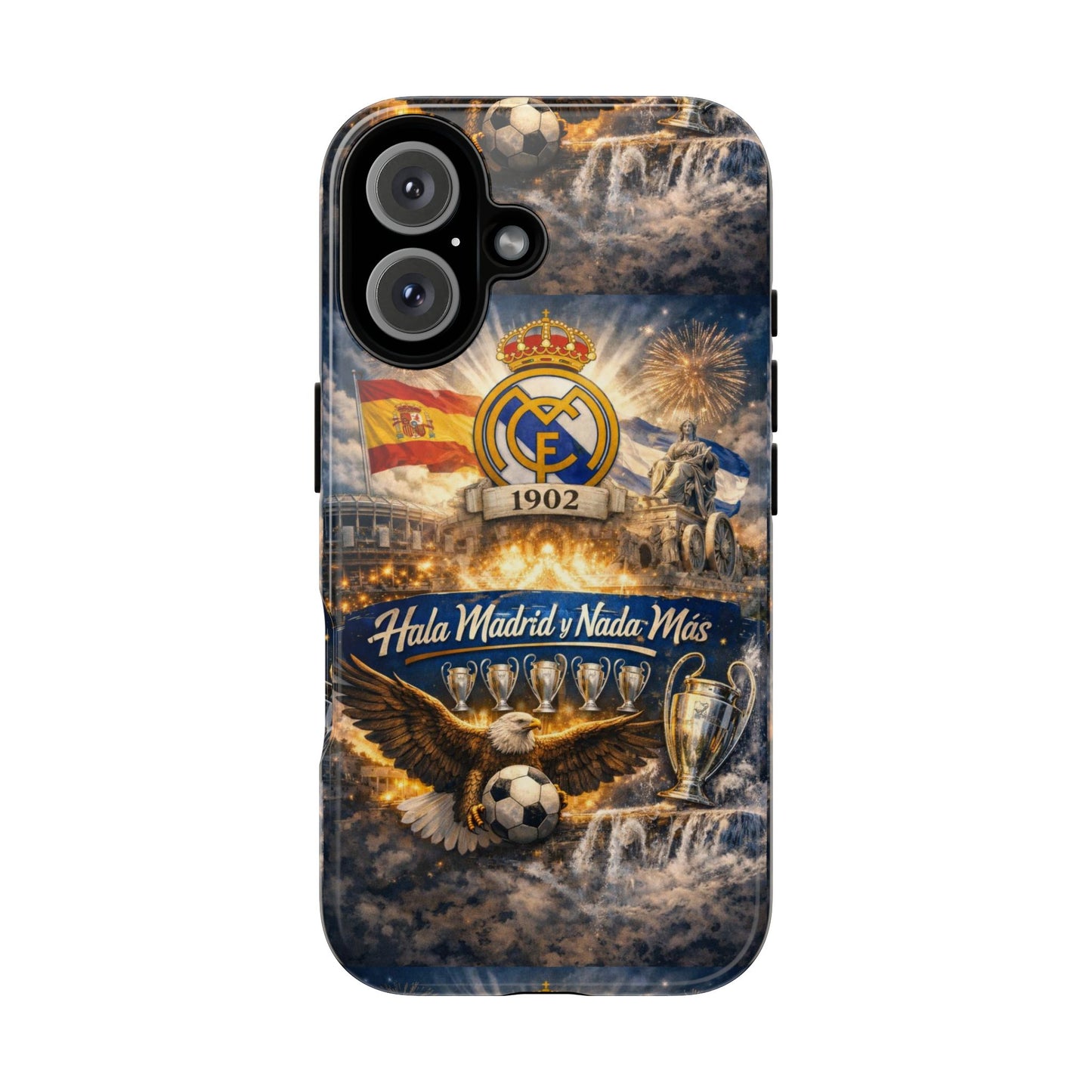 Funda para teléfono Real Madrid – Funda protectora de fútbol "Hala Madrid y Nada Más"