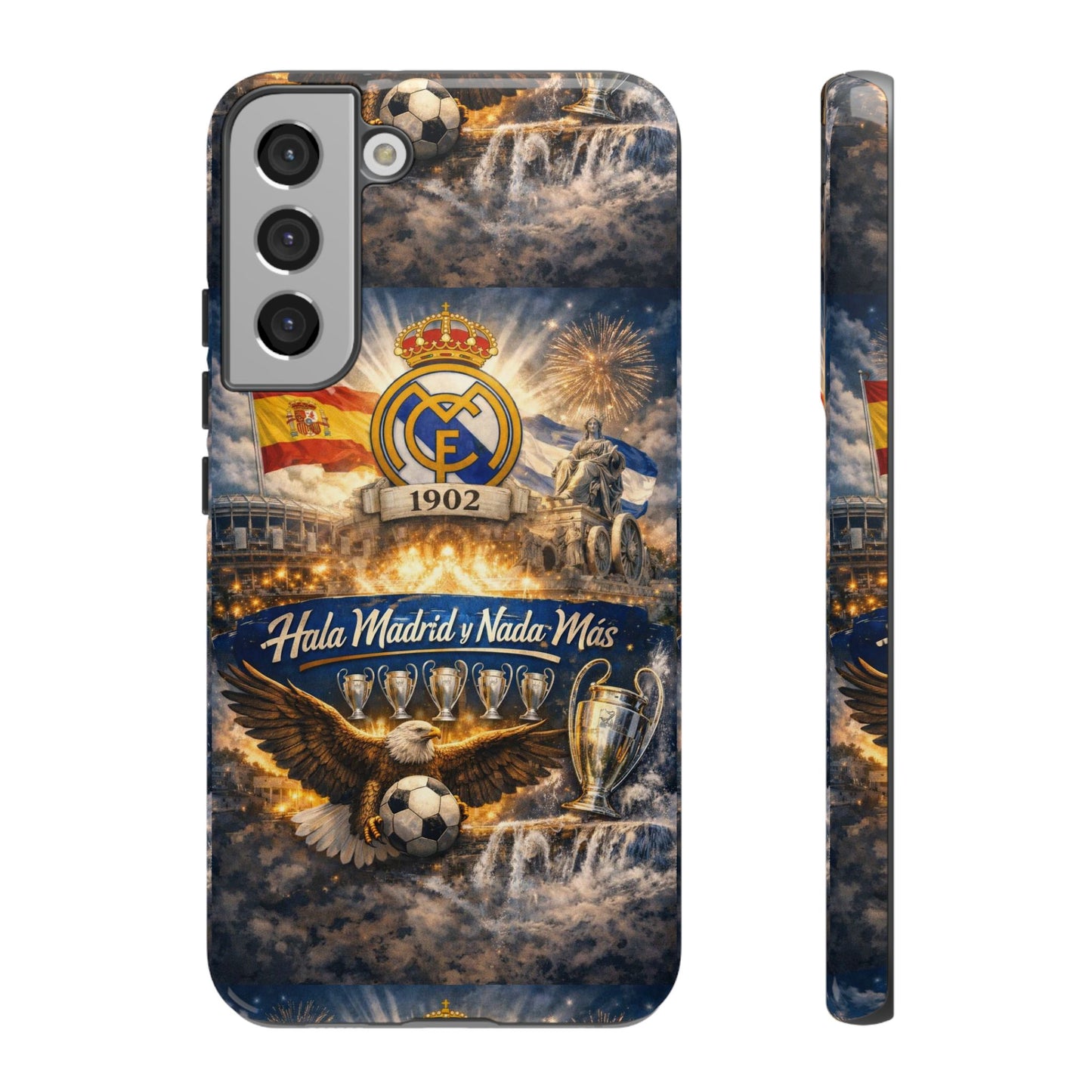 Funda para teléfono Real Madrid – Funda protectora de fútbol "Hala Madrid y Nada Más"