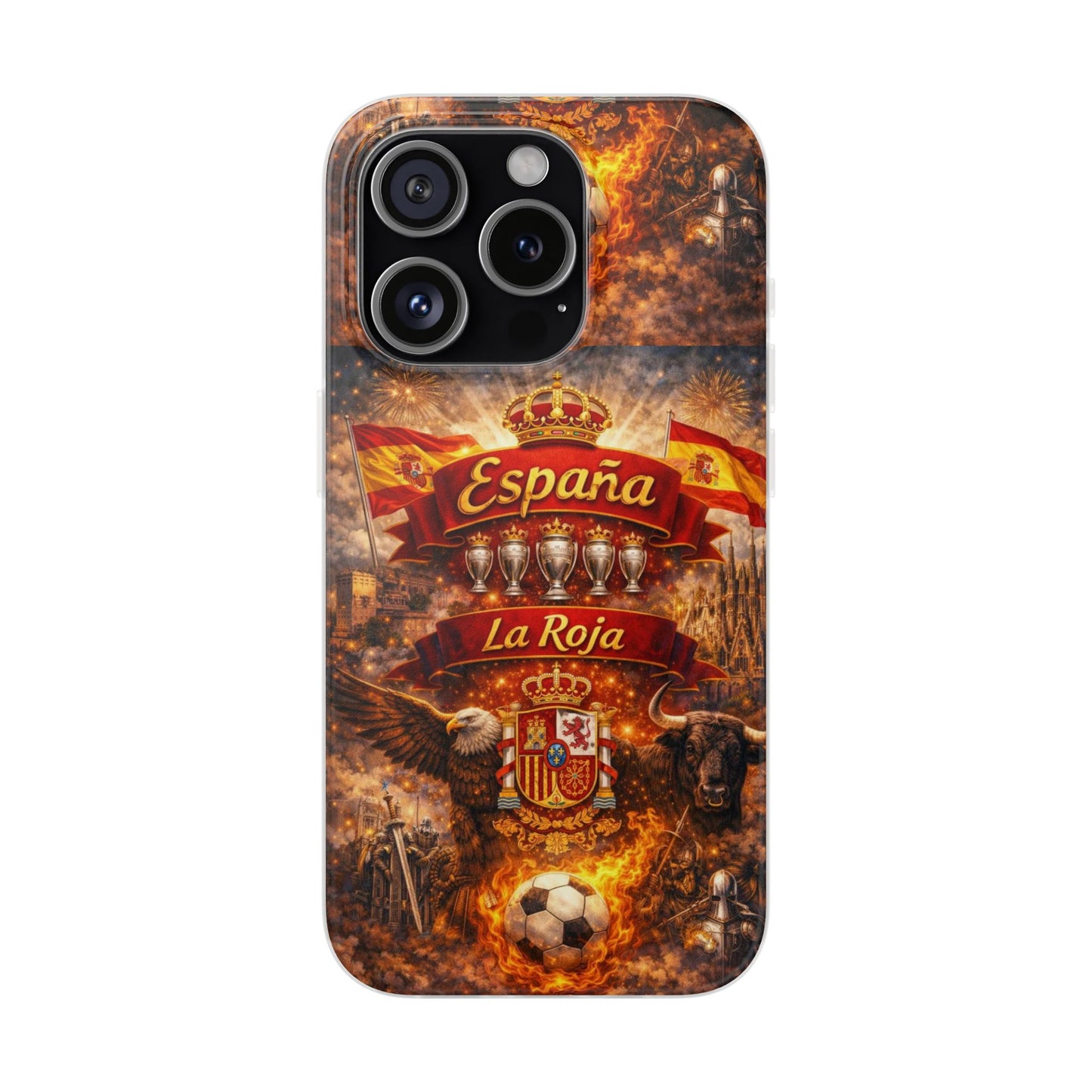 Spain La Roja Soccer Phone Case — España Football Flexi Case