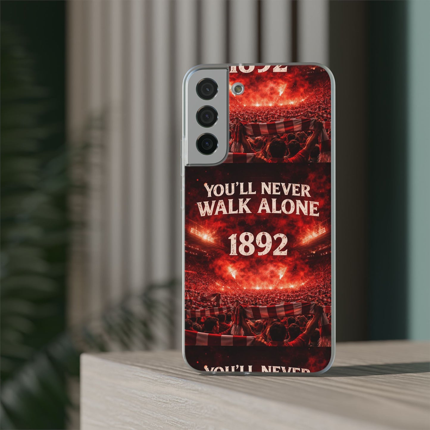 Funda flexible para teléfono «You'll Never Walk Alone 1892» para aficionados al fútbol